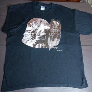 VTG The Indian Ten Commandments Native American Gildan T Shirt Dbl sided Large
